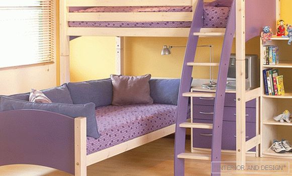 Otroška postelja z vgrajenim kavčem - 4