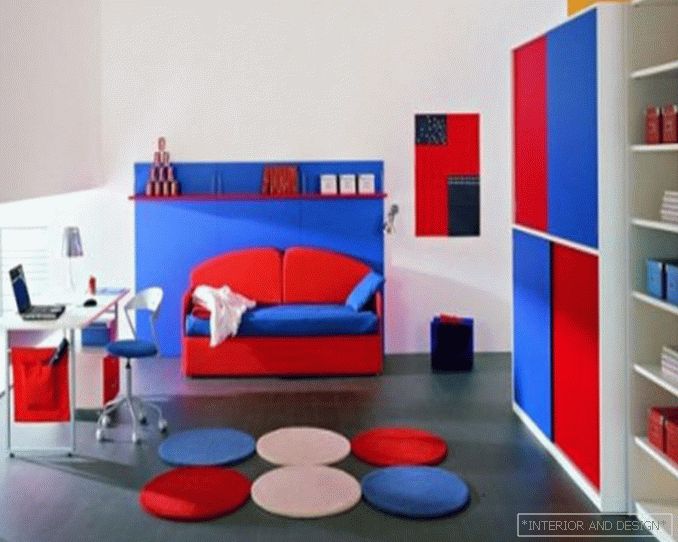 Soba za dečka, stil minimalizma