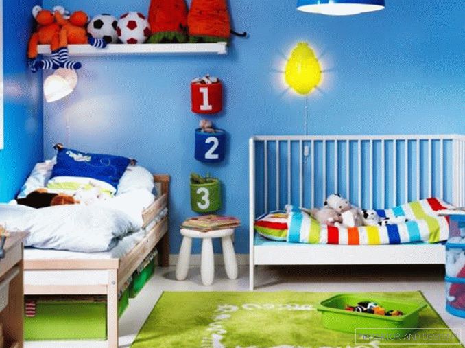 Fotografija otroške sobe za dečka 3-5 let