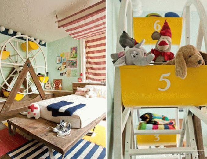 Fotografija otroške sobe za dečka 3-5 let