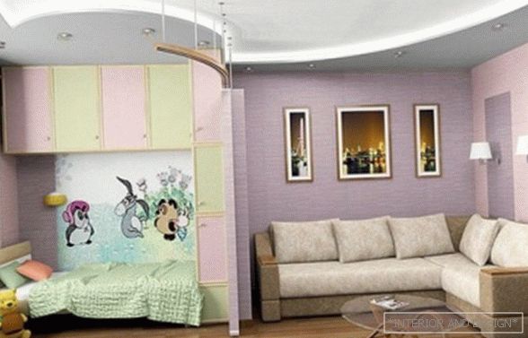 Design studio apartma za družino z otrokom