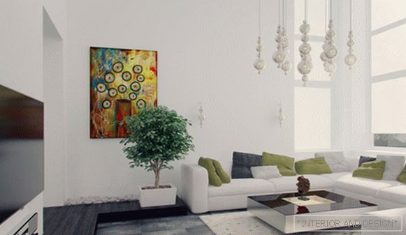 Dnevna soba v sodobnem slogu (minimalistično pohištvo) - 1