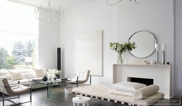 Dnevna soba v sodobnem slogu (minimalistični pohištvo) - 2