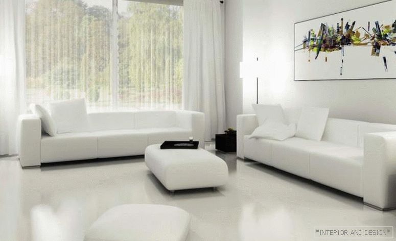 Zavese za dnevno sobo v slogu minimalizma 2