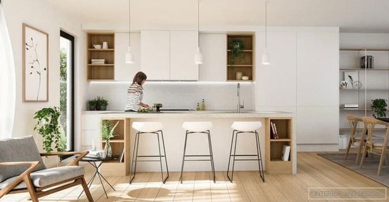 Zavese za kuhinjo v slogu minimalizma 2