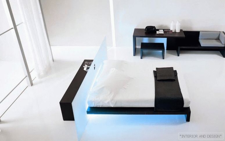 Zavese za spalnico v stilu visokotehnoloških 3