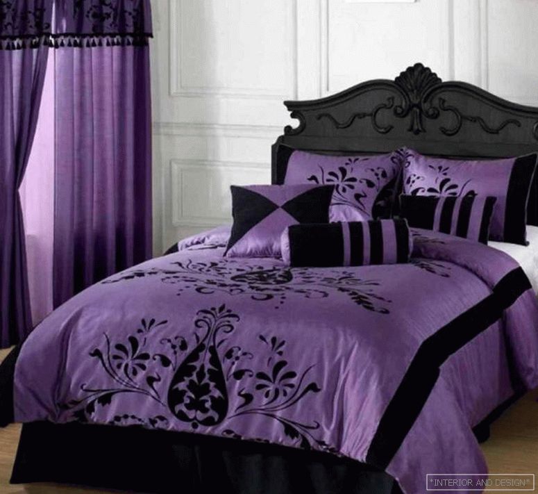Vijolične zavese za spalnico 2